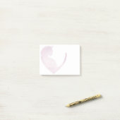 Kat in het hart - Roze briefjes Post-it® Notes (Op bureau)