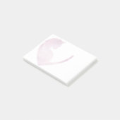 Kat in het hart - Roze briefjes Post-it® Notes (Schuin)