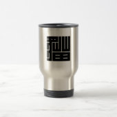 Kat in het hoeklettertype reisbeker (Center)