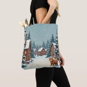 Kat in het kerstdorp tote bag (Dichtbij)