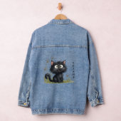 Kat in het land van pluizige paardenbloemen denim jacket (Hangar)