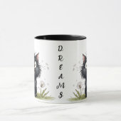 Kat in het land van pluizige paardenbloemen mok (Midden)