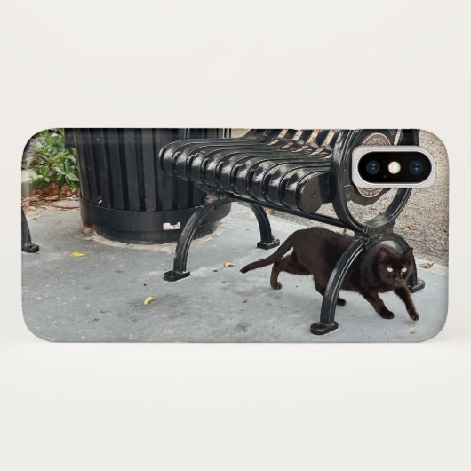 Kat in het park Case-Mate iPhone case (Achterkant (horizontaal))
