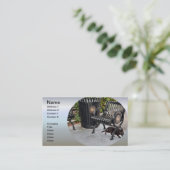 Kat in het park visitekaartje (Staand voorkant)