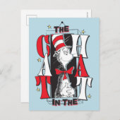 Kat in het Pet | B&W-tekst Briefkaart (Voorkant / Achterkant)