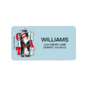 Kat in het Pet | B&W-tekst Etiket (Voorkant)