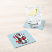 Kat in het Pet | B&W-tekst Kartonnen Onderzetters (Insitu)