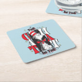 Kat in het Pet | B&W-tekst Kartonnen Onderzetters (Schuin)