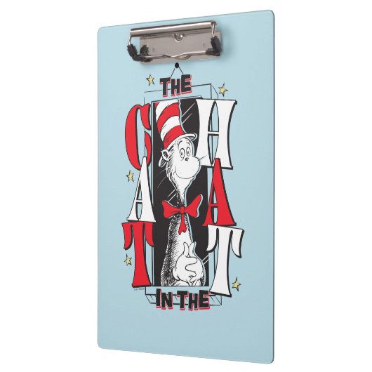 Kat in het Pet | B&W-tekst Klembord (Links)