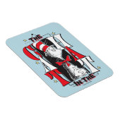 Kat in het Pet | B&W-tekst Magneet (Rechterzijde)