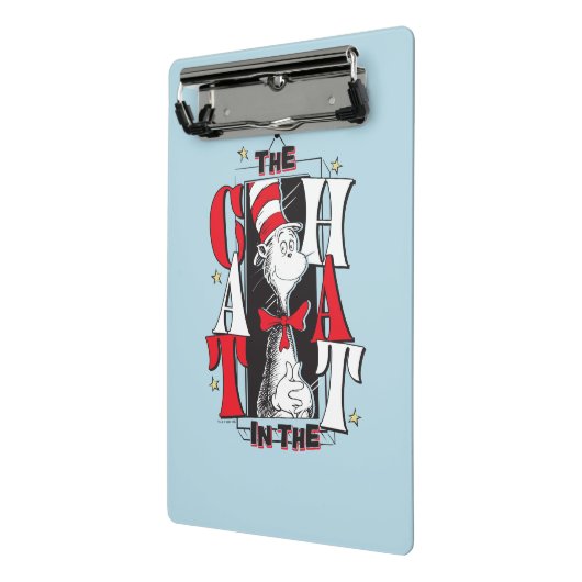 Kat in het Pet | B&W-tekst Mini Klembord (Angled2)