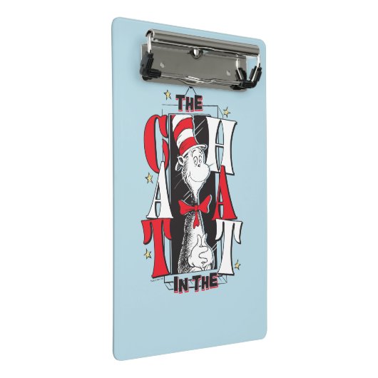 Kat in het Pet | B&W-tekst Mini Klembord (Schuin)