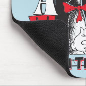 Kat in het Pet | B&W-tekst Muismat (Hoek)