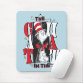 Kat in het Pet | B&W-tekst Muismat (Met muis)