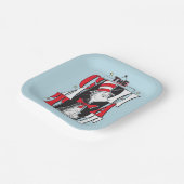 Kat in het Pet | B&W-tekst Papieren Bordje (Gebogen)