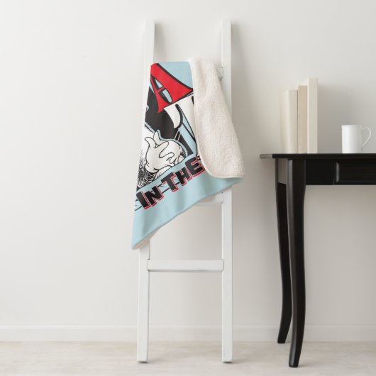 Kat in het Pet | B&W-tekst Sherpa Deken (In situ)