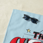 Kat in het Pet | B&W-tekst Strandlaken (In situ)