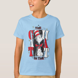 Kat in het Pet   B&W-tekst T-shirt