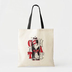 Kat in het Pet   B&W-tekst Tote Bag