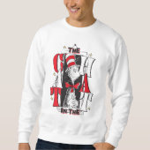 Kat in het Pet | B&W-tekst Trui (Voorkant)