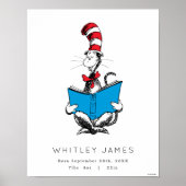 Kat in het Pet Baby Geboortestatistieken Poster (Voorkant)