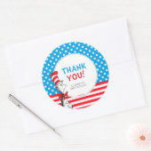 Kat in het Pet Baby shower Dank U Ronde Sticker (Envelop)