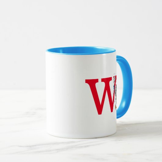 Kat in het Pet Balancing Act Monogram W Mok (Voorkant rechts)