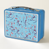 Kat in het Pet | Blauw patroon (Achterkant)