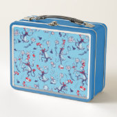 Kat in het Pet | Blauw patroon (Voorkant)