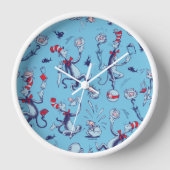 Kat in het Pet | Blauw patroon (Voorkant)