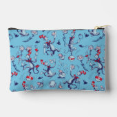 Kat in het Pet | Blauw patroon Etui (Achterkant)