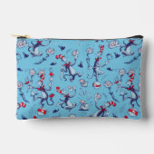 Kat in het Pet | Blauw patroon Etui (Voorkant)