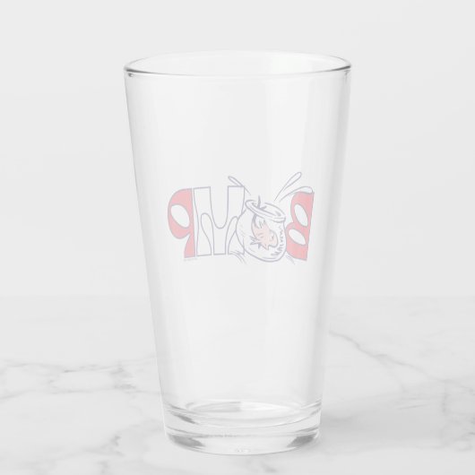 Kat in het Pet | bobbel Glas (Achterkant)