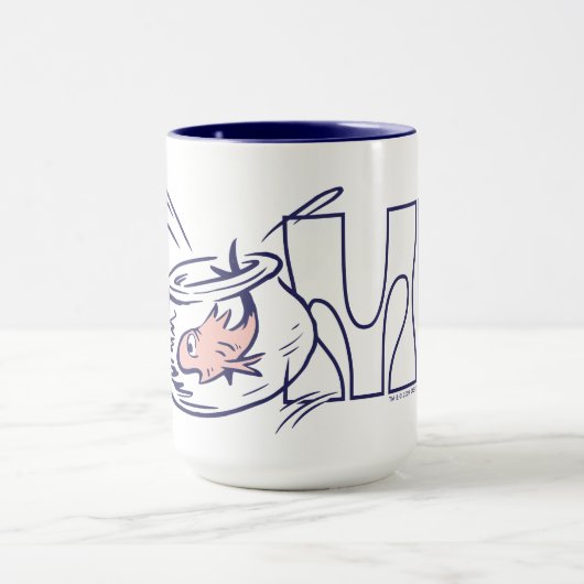 Kat in het Pet | bobbel Mok (Midden)