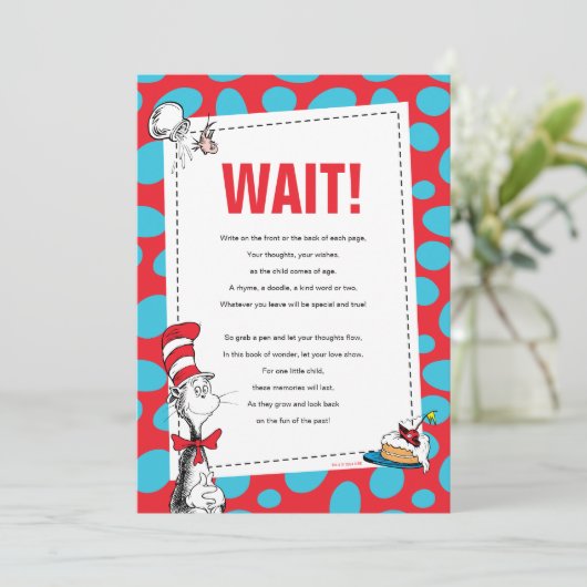 Kat in het Pet Boek Gastboek Party Sign Kaart (Staand voorkant)