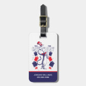 Kat in het Pet | Boeken lezen Bagagelabel (Voorkant verticaal)