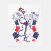 Kat in het Pet | Boeken lezen Fleece Deken (Voorkant)