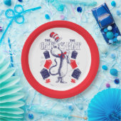 Kat in het Pet | Boeken lezen Papieren Bordje (Feest)