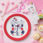 Kat in het Pet | Boeken lezen Papieren Bordje (Feest)