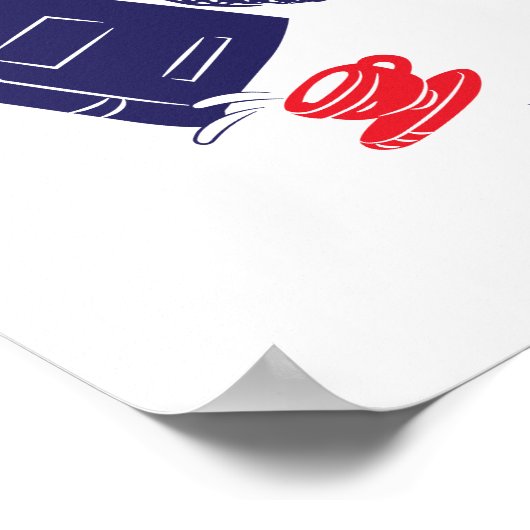 Kat in het Pet | Boeken lezen Poster (Hoek)