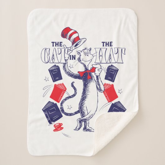 Kat in het Pet | Boeken lezen Sherpa Deken (Voorkant)