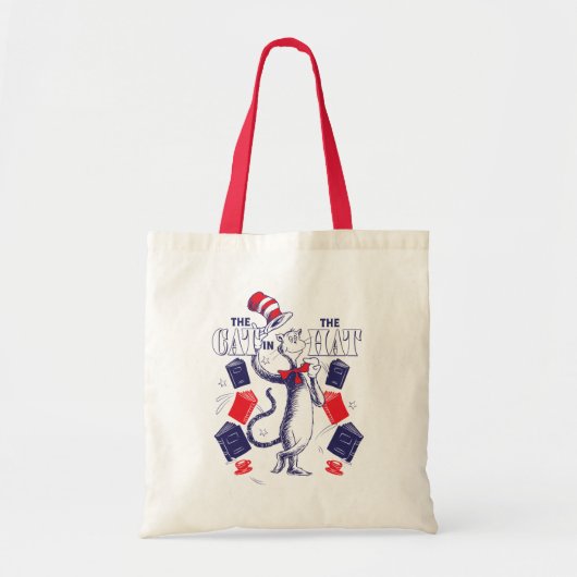 Kat in het Pet | Boeken lezen Tote Bag (Voorkant)