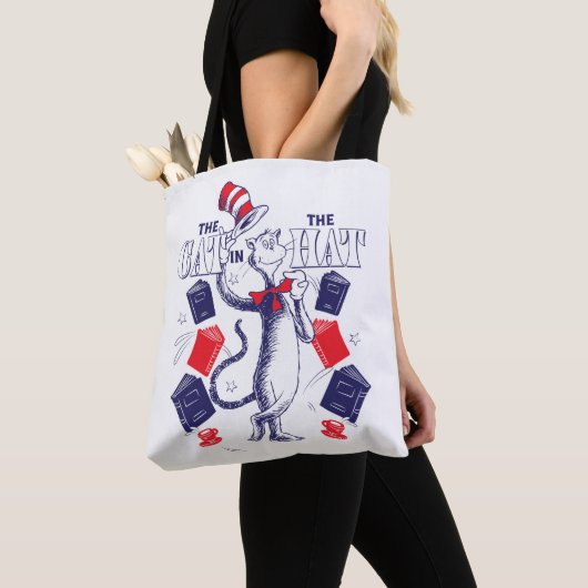 Kat in het Pet | Boeken lezen Tote Bag (Dichtbij)