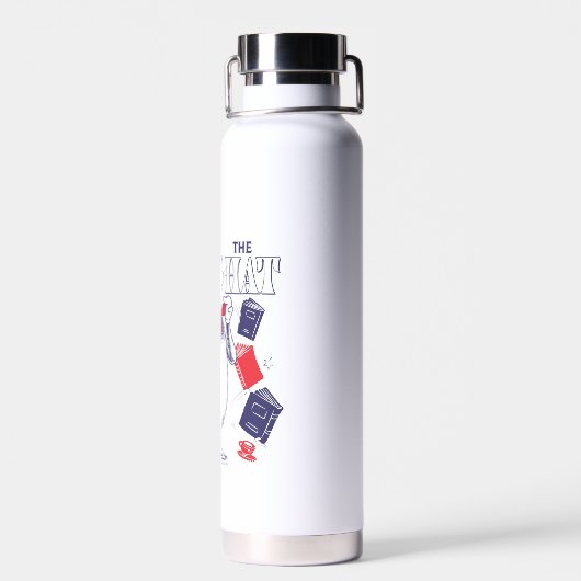 Kat in het Pet | Boeken lezen Waterfles (Achterkant)