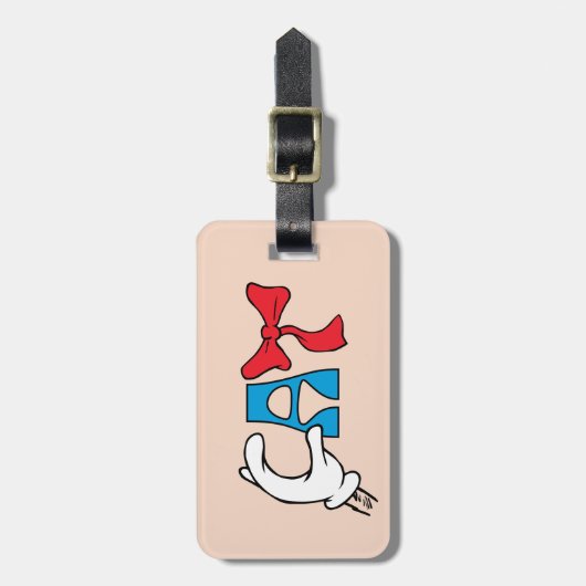 Kat in het Pet | CAT-tekst Bagagelabel (Voorkant verticaal)