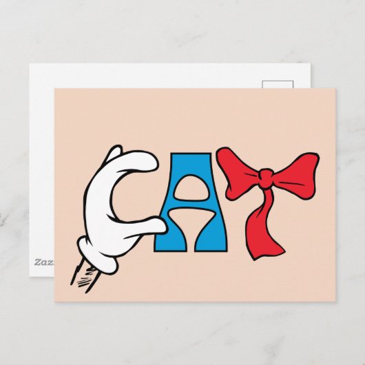 Kat in het Pet | CAT-tekst Briefkaart (Voorkant / Achterkant)