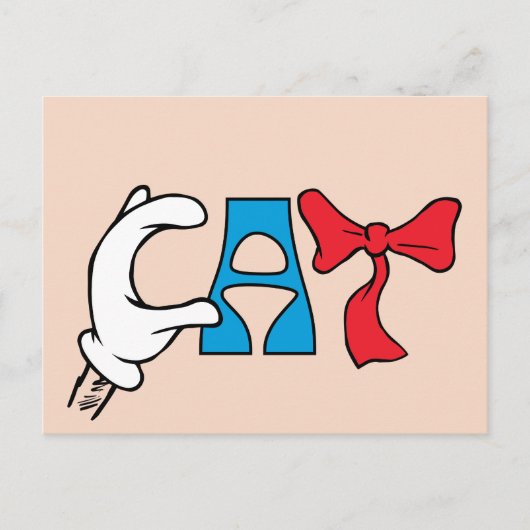 Kat in het Pet | CAT-tekst Briefkaart (Voorkant)