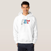 Kat in het Pet | CAT-tekst Hoodie (Voorkant volledig)