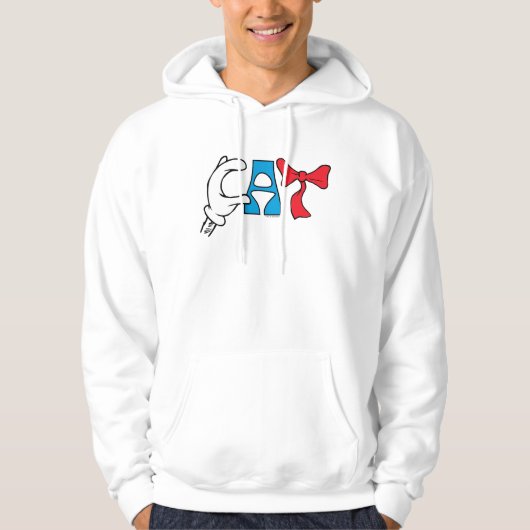 Kat in het Pet | CAT-tekst Hoodie (Voorkant)