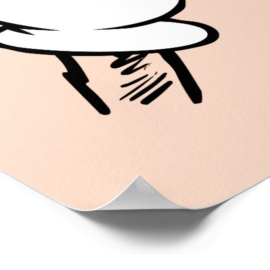 Kat in het Pet | CAT-tekst Poster (Hoek)